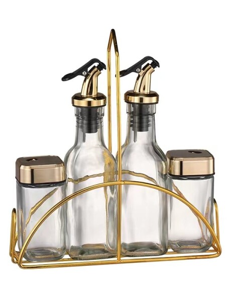 SET ESPECIEROS DE VIDRIO CON SOPORTE METAL, 4 PIEZAS TAPA PLÁSTICA BRONCE SET ESPECIEROS DE VIDRIO CON SOPORTE METAL, 4 PIEZAS TAPA PLÁSTICA BRONCE