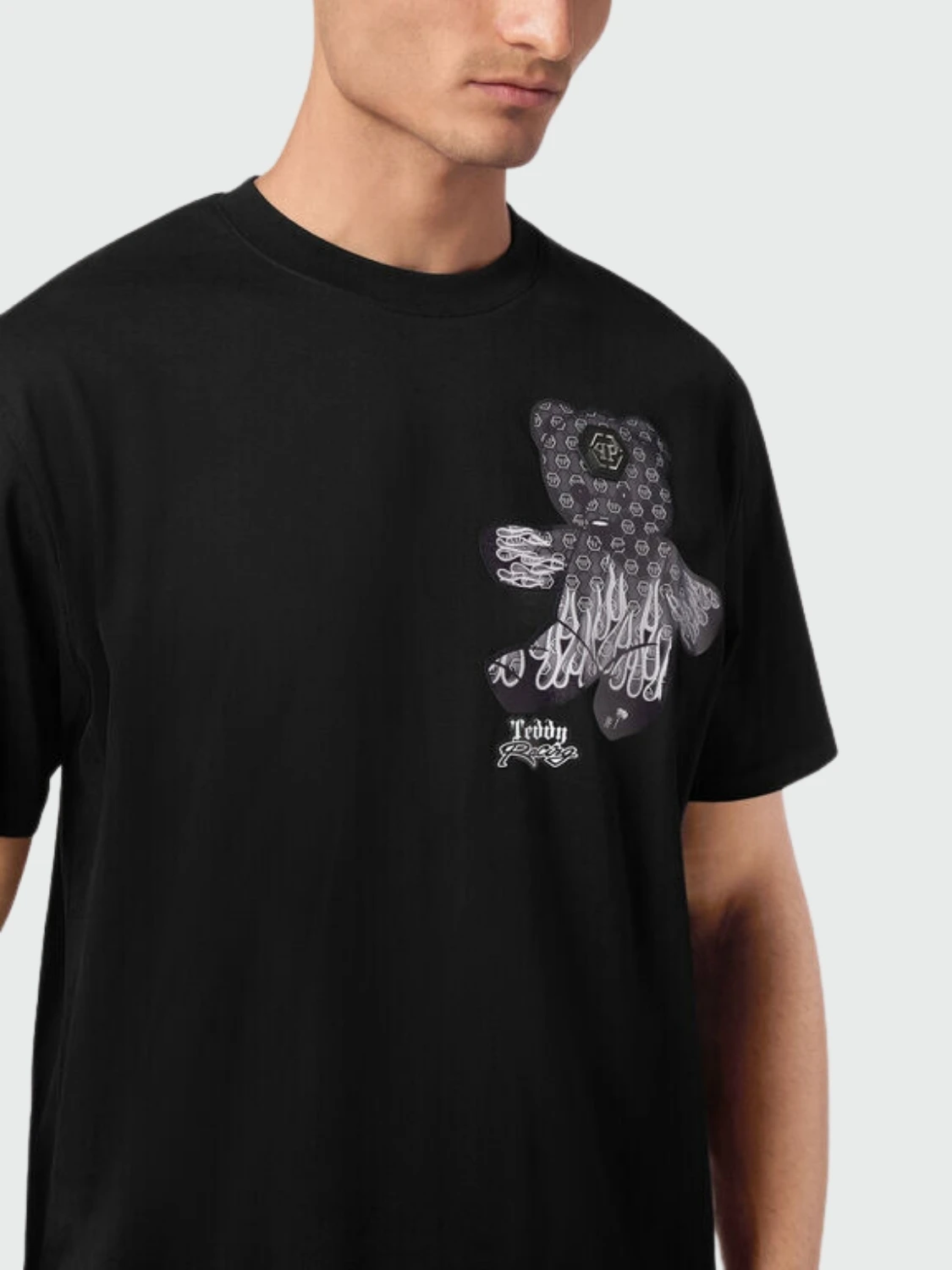 PHILIPP PLEIN - camiseta negra cuello redondo manga corta 0