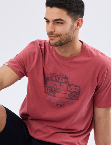 REMERA ESTAMPADA DE ALGODÓN Ladrillo
