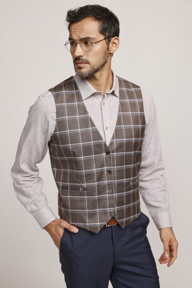 Chaleco Reversible Due Volti BEIGE/CAFE