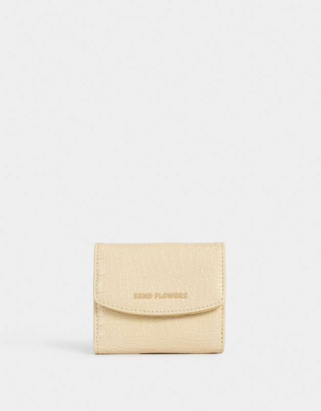 Billetera Billetera Cuerina Solapa Crudo - Blanco Crudo