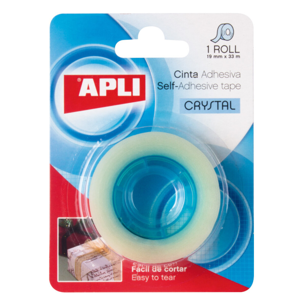 Cinta adhesiva APLI crystal 19x33 