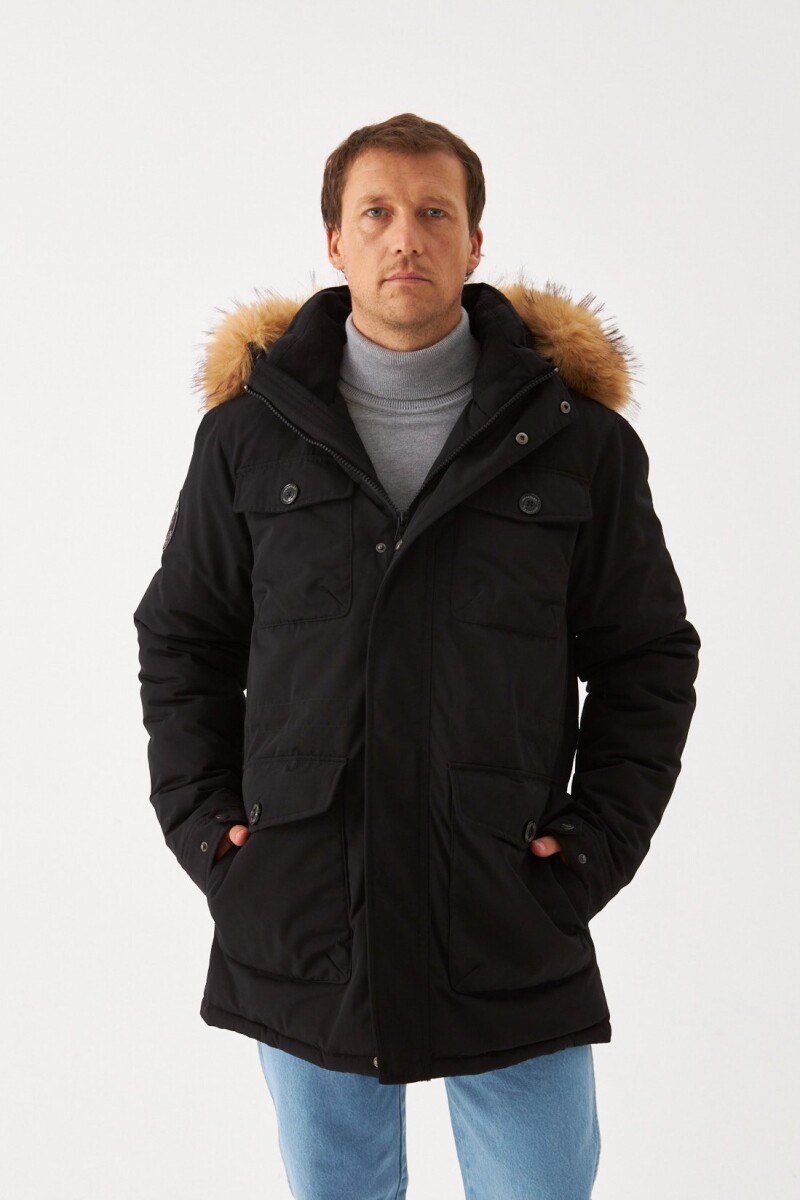 Campera Wrangler de Hombre - PARKA HENRY - W70055BLACK - BLACK 