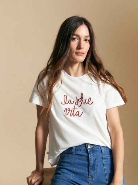 T-SHIRT ALLIE ALMENDRO BLANCO