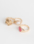 Sets Anillos Con corazón Set De Anillos - Dorado