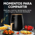 Freidora Sin Aceite Digital Panel Táctil 6 Litros Aire 2400W Variante Color Negro