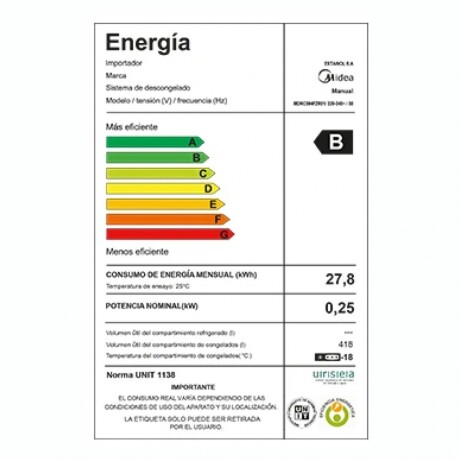Freezer Horizontal MIDEA MDRC564FZR01 Capacidad 418L Función Dual Freezer Horizontal MIDEA MDRC564FZR01 Capacidad 418L Función Dual