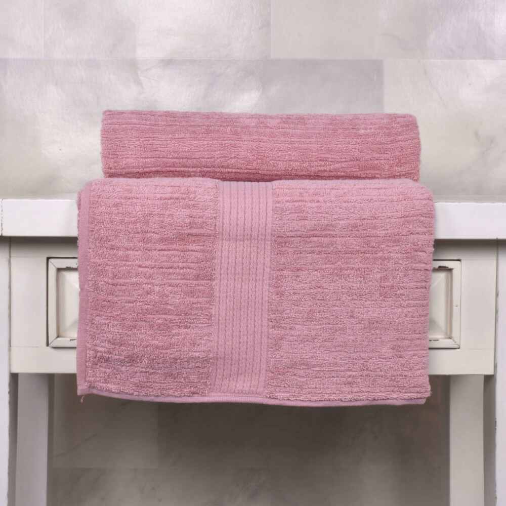 Toallas Hilo Peinado Rosa Cuerpo Plus