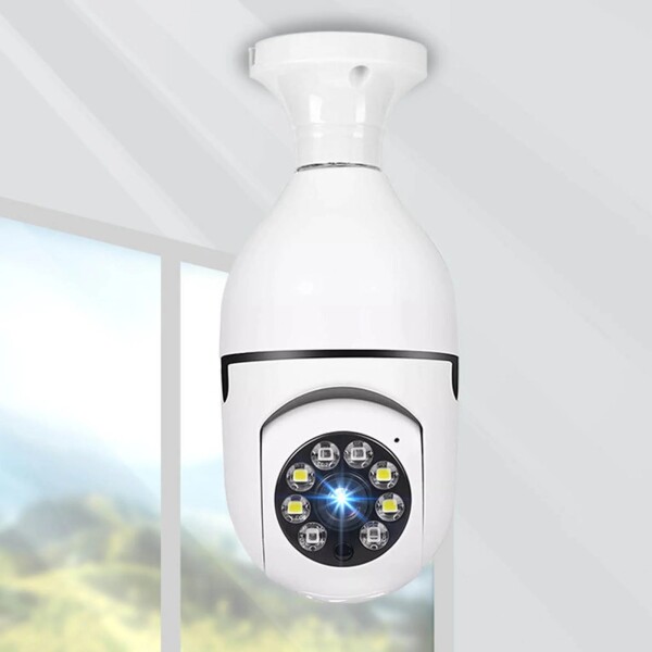Cámara Seguridad Vigilancia 360 Wifi Graba Audio Espia Variante Color Blanco