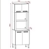 Armario Duplo p/Microondas Ametista Nog/Off W Armario Duplo p/Microondas Ametista Nog/Off W