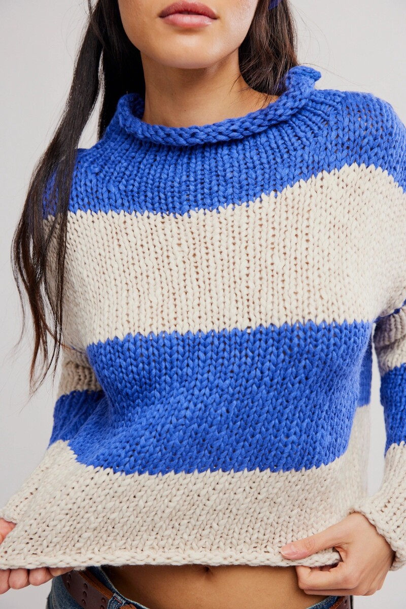 SWEATER OPAL RAYAS Azul