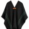 Poncho niño Negro con verde