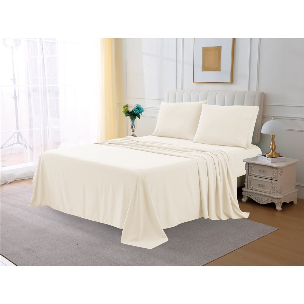 JGO SABANA ALG 144H KING 180x200+35CM DURAZNO 