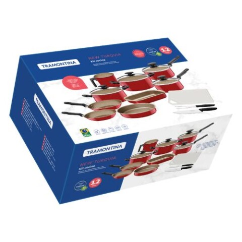 Ollas Tramontina NewTurquia 12 Piezas 27899/512 Rojo