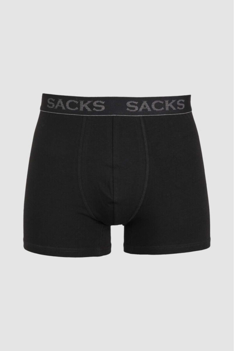 Boxer corto de algodón elastano - Negro 