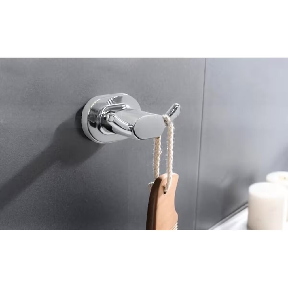 Percha doble Austin Cromada Brillante Percha Doble Austin Cromada Brillante