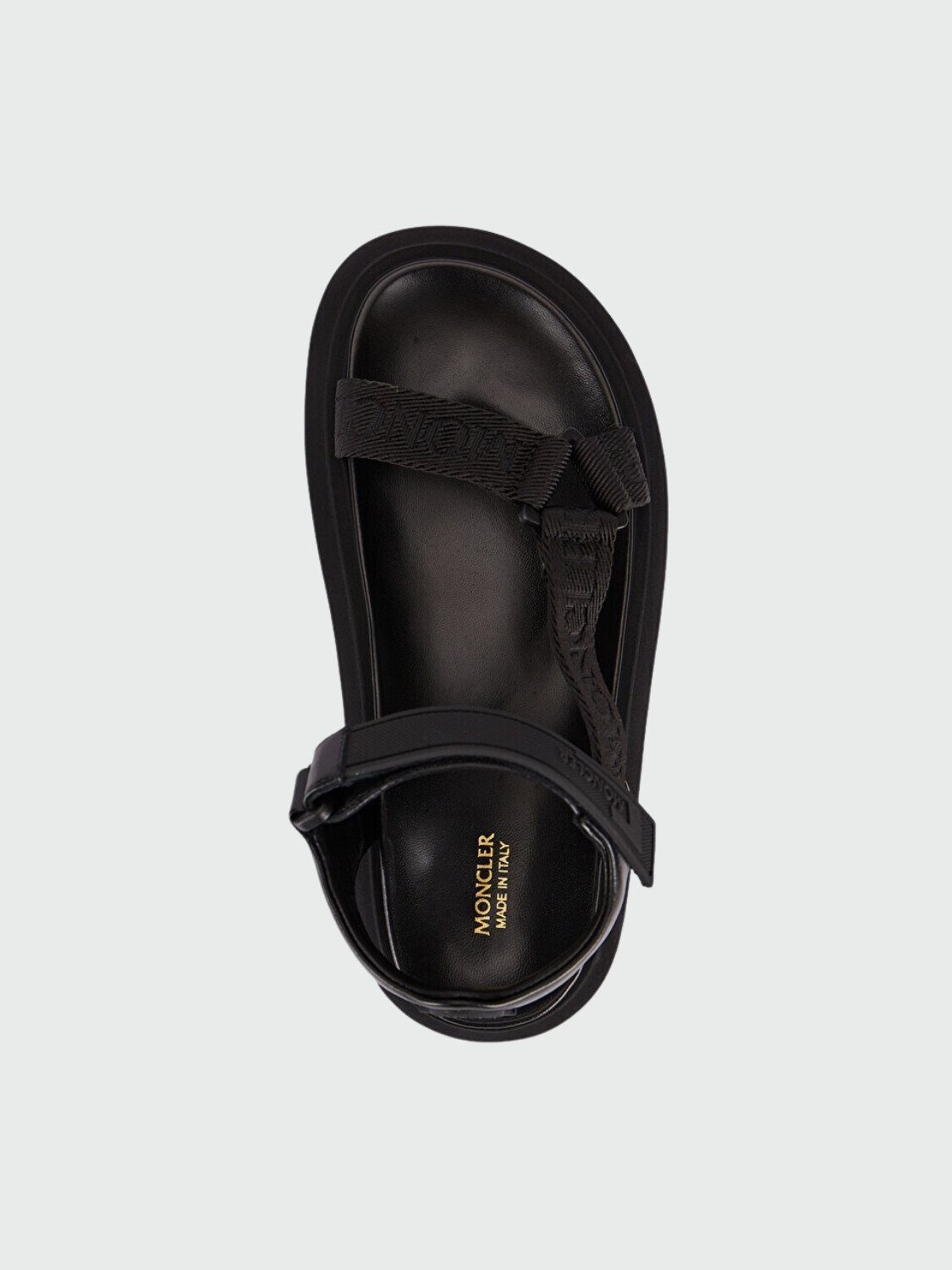 Moncler -Sandalias de goma con tiras ajustables, Catura Negro