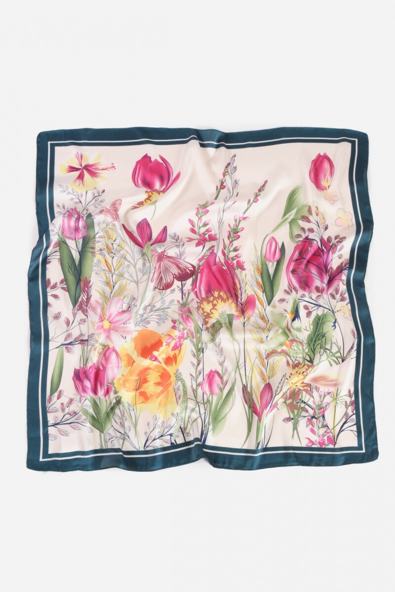 Pañuelo estampado floral multicolor