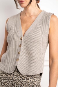 Chaleco Lurex Plata