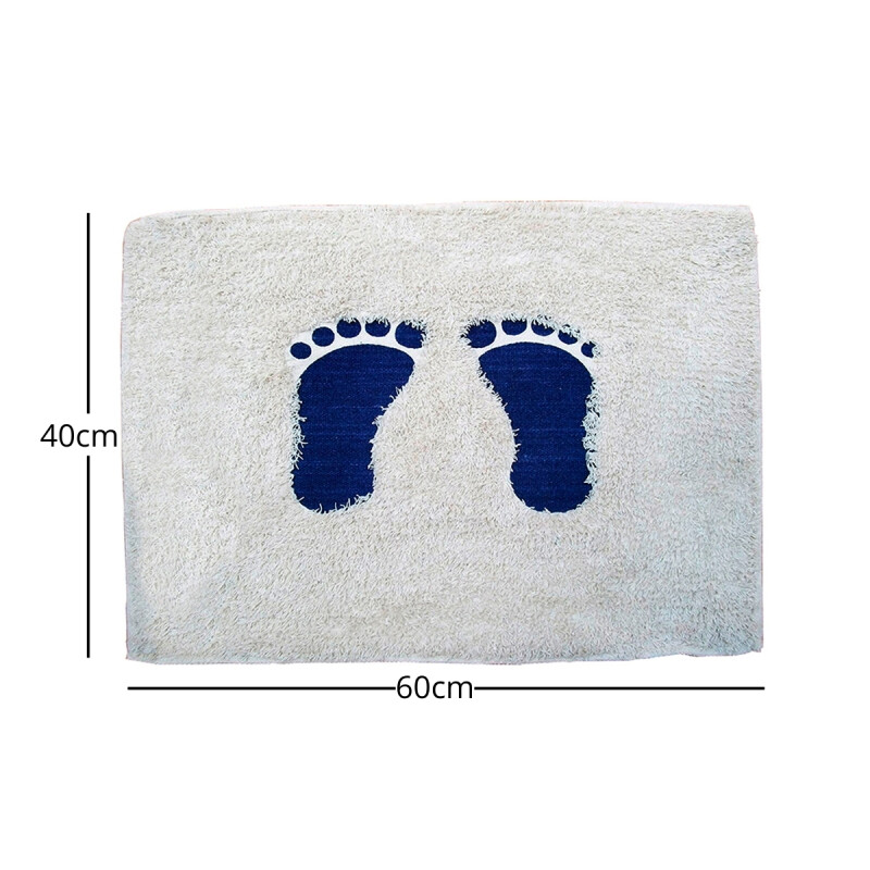 Alfombra 40x60cm AZUL Y BLANCO