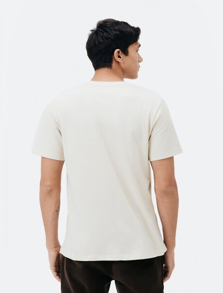 CAMISETA CON ESTAMPA MODELO REGULAR BEIGE