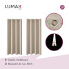 Cortina 100% Blackout 2 Paños Lumax Textura Lino 140x220cm Beige
