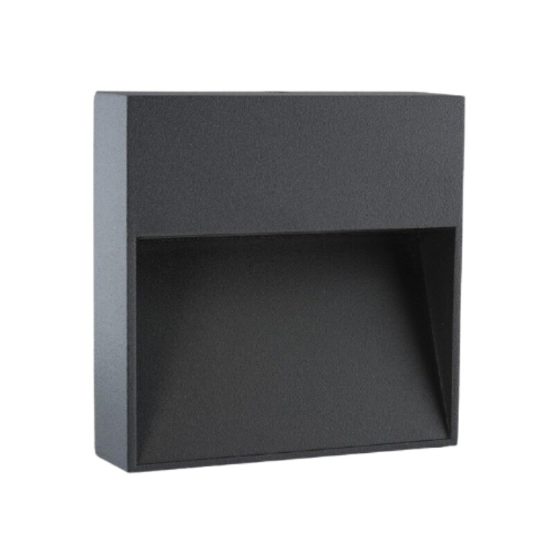 ARTEFACTO EXTERIOR DE PARED CUADRADO GALEANO 3W Luminaria de Exterior de Pared Cuadrado Galeano 3W Gris
