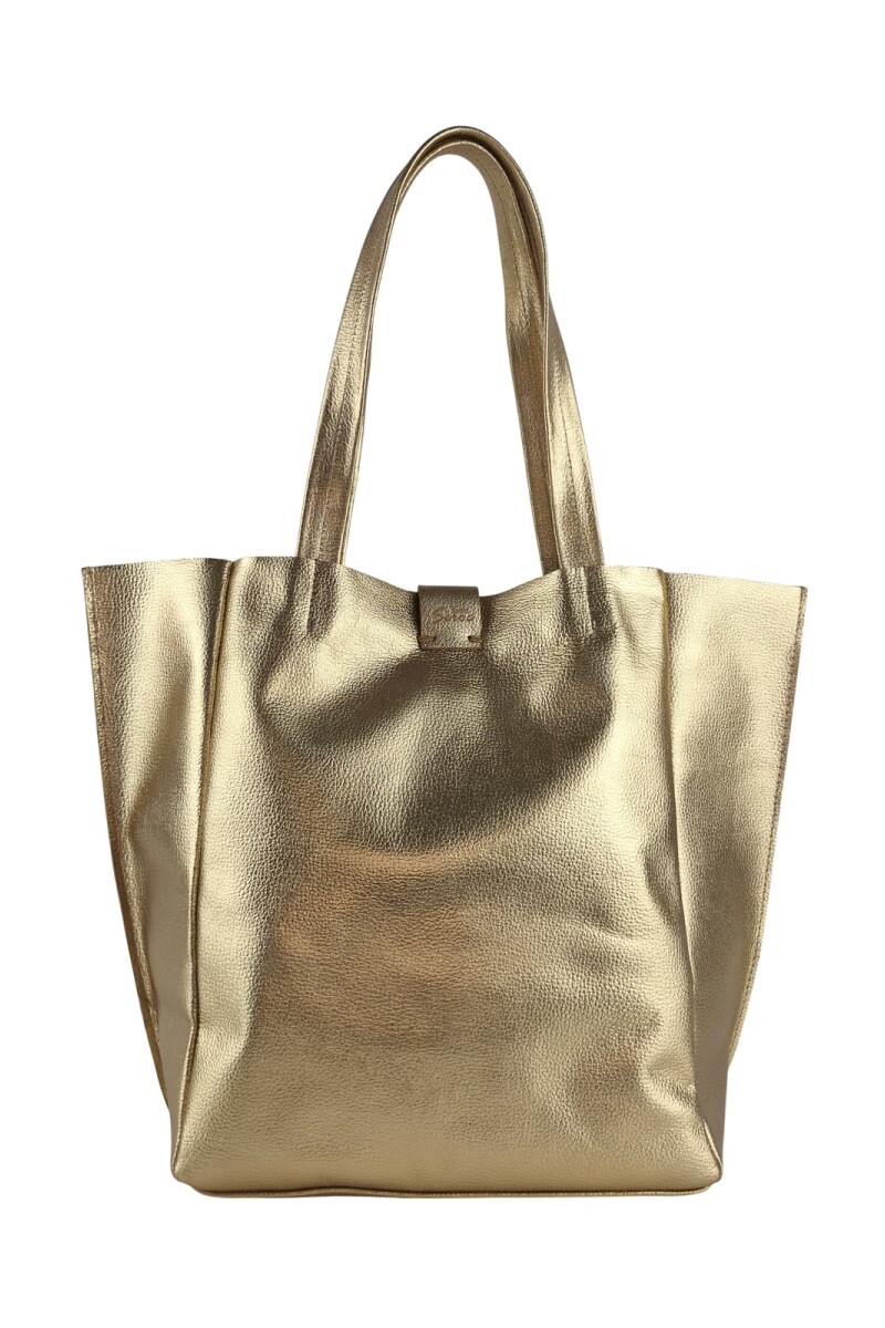 Tote Bag de cuero Dorado