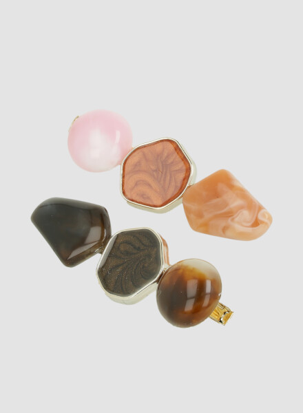Set de 2 hebillas de pelo gemas Variante unica