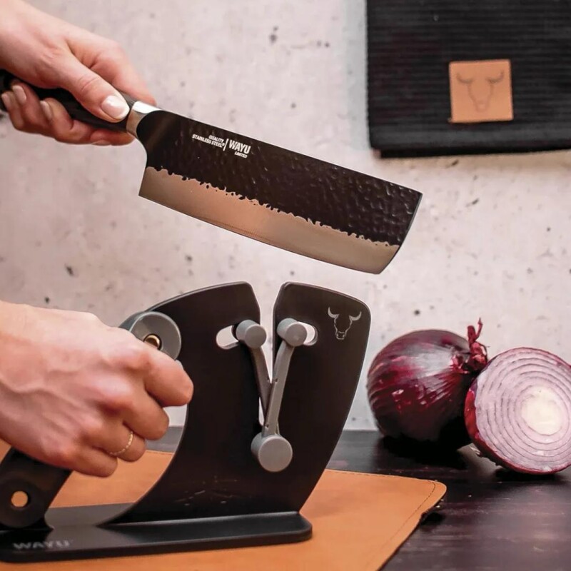 Cuchillo Hacha De Cocina Wayu Acero De Carbono Cuchillo Hacha De Cocina Wayu Acero De Carbono
