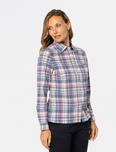 CAMISA A CUADROS Azul