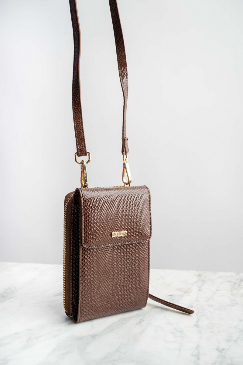 Porta Celular Combinado Marrón