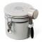 Recipiente Hermetico Ac Inox Para Granos Valv Co2 1.2lt Blanco