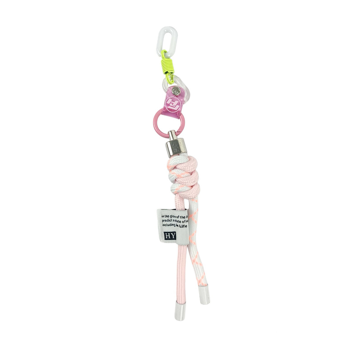 Llavero con cordones de colores - Rosado 