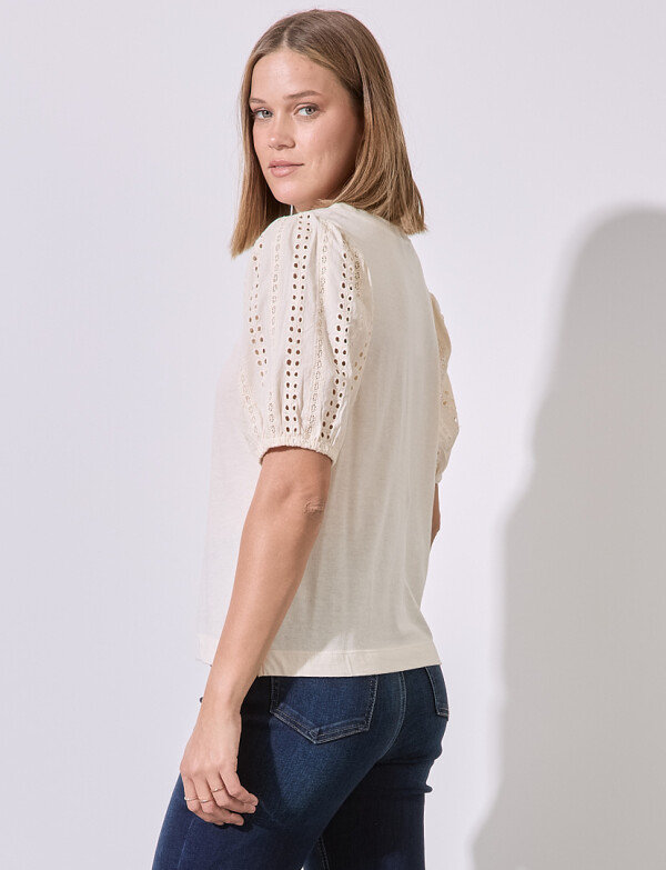 Blusa Broderie BEIGE