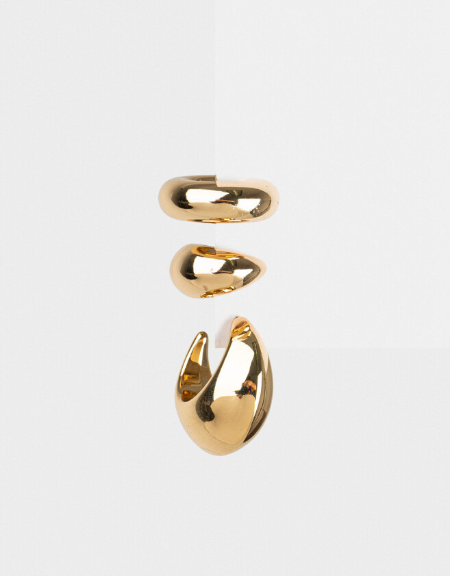 Bijou Cuff Chunky Edition Set De Aros Chunky - Dorado