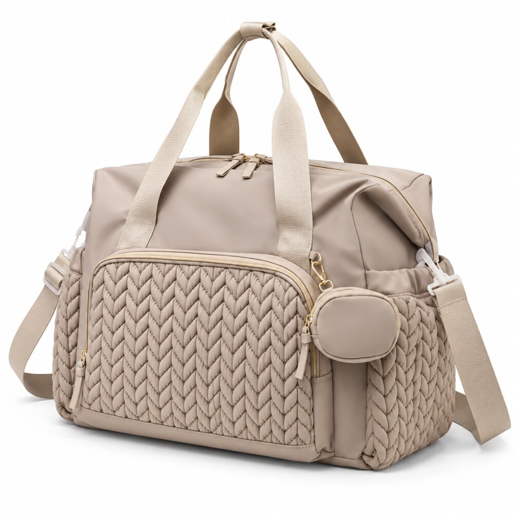 Bolso maternal XL ASH beige