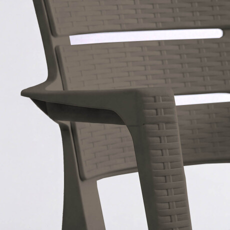 Silla Jardín Rattan Apilable UV 150kg Exterior Turca Marron