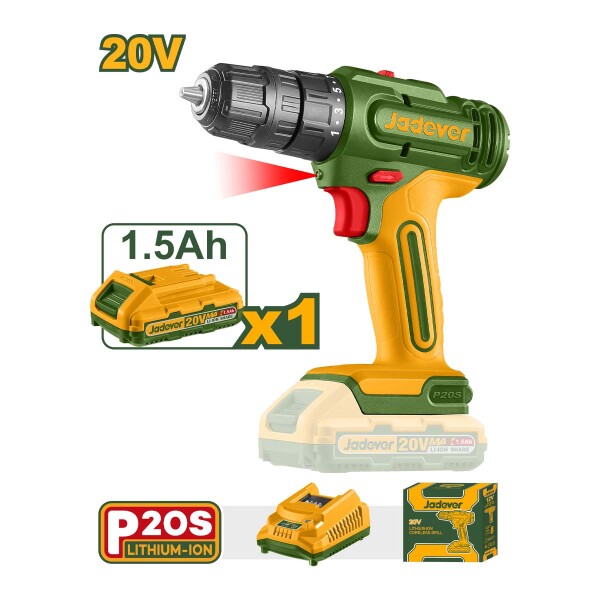 Taladro Atornillador 20v con Batería y Cargador Jadever Taladro Atornillador 20v con Batería y Cargador Jadever