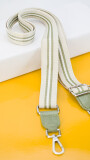 CORREA GALON PARA CARTERA MANTECA VERDE Y BLANCO