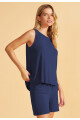 PIYAMA CON BERMUDA AZUL - 1353