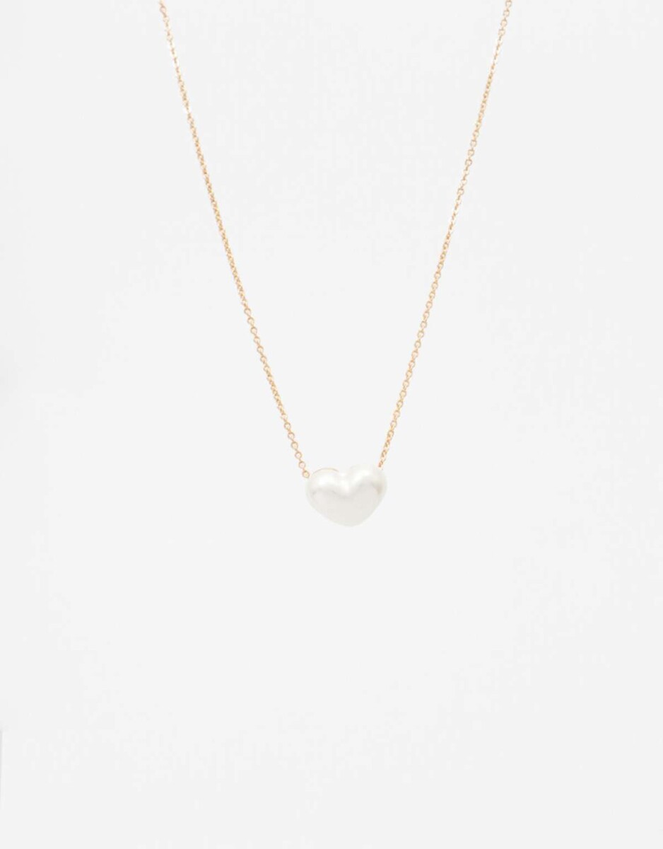 Collar Corto Con Dije De Corazón - Dorado 