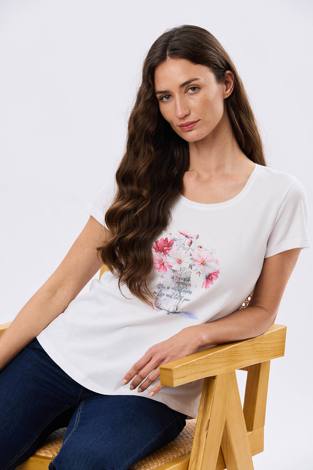 REMERA ESTAMPADA DE ALGODÓN Blanco