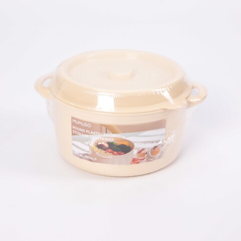 CONTENEDOR REDONDO PARA ALIMENTOS (500 ML / BEIGE / L) CONTENEDOR REDONDO PARA ALIMENTOS (500 ML / BEIGE / L)