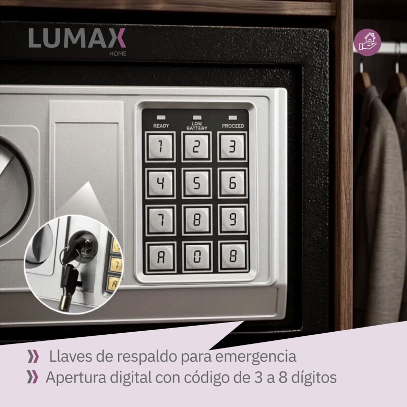 Caja fuerte para pared con taco Fisher y dos llaves de emergencia incluidas Caja fuerte para pared con taco Fisher y dos llaves de emergencia incluidas