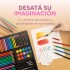 Set Valija Maletín Arte Escolar Didáctico 145 Piezas Pintar Variante Color Rosa