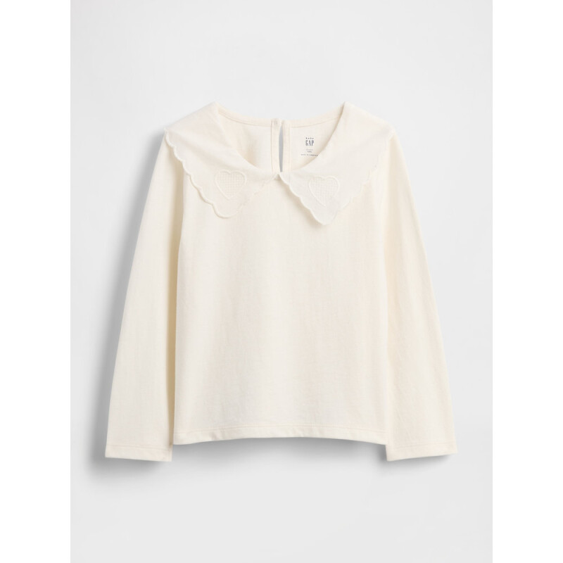 K2W HEART COLLAR TOP IVORY FROST