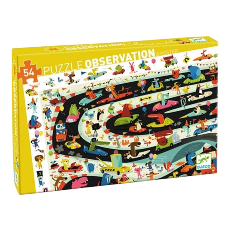Puzzle Observation Rally de Coches Djeco Puzzle Observation Rally de Coches Djeco
