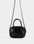 Bowling Cartera Bowling Croco - Negro