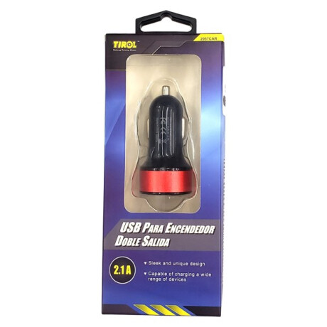 ACCESORIO INTERIOR - CARGADOR CELULAR USB 5V 2.1A 2 SALIDA 12-24V C/LUZ - ACCESORIO INTERIOR - CARGADOR CELULAR USB 5V 2.1A 2 SALIDA 12-24V C/LUZ -
